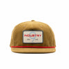 Brown corduroy cap with a patch featuring 'Industry 9' logo on a white background