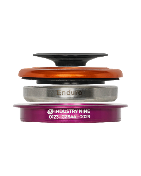 HSA-ZA56SBOU-S - Headset - ZS Top - 41mm Top Bearings - 56mm Upper Headtube - 5mm Top Cover - Black Cap - Orange Cover - Purple Top Cup - SS Bearings