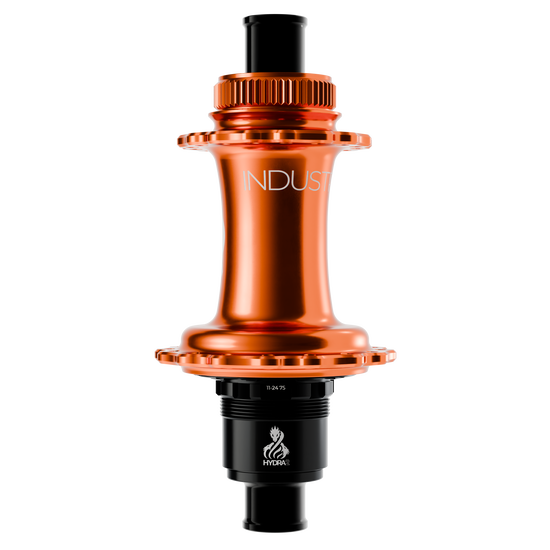 Orange Hydra2 Centerlock Mountain rear hub