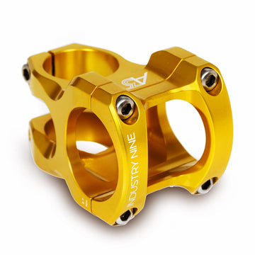 MT, A318 Stem-Gold Body-Red Faceplate-30mm-Steel Bolts
