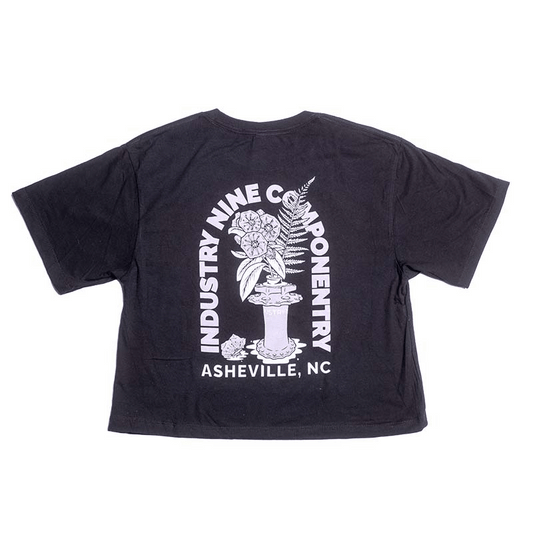 Crop Boxy Tee - Hydra2 Purple Floral Hub Vase