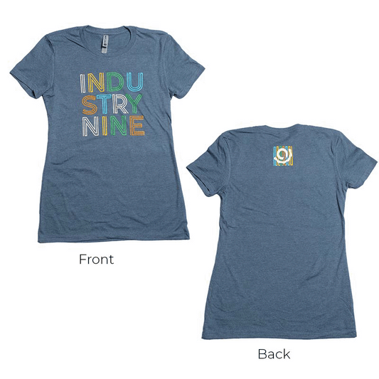 Women's Fitted Tee - I9 Line Art