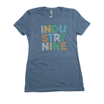 Women's Fitted Tee - I9 Line Art